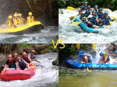 Perbandingan rafting Sungai Telaga Waja vs rafting Sungai Ayung.