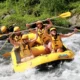 Wisatawan rafting di Sungai Telaga Waja Bali dengan arus menantang.